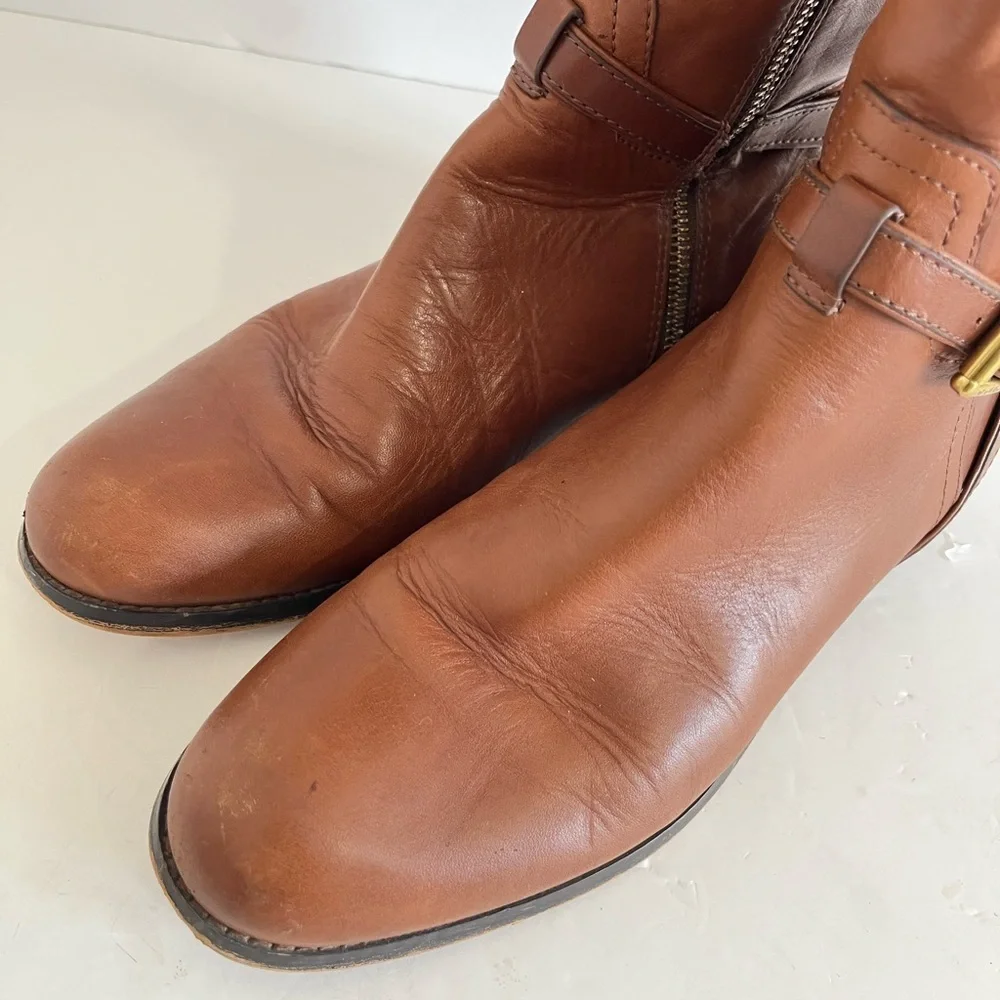 Coach Micha Leather Riding Boots Brown Size 8B